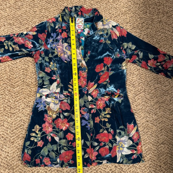 Johnny Was silk floral blazer jacket top - Picture 9 of 10